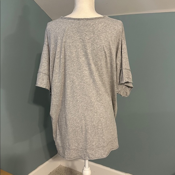 Johnny Was Gray Top with Colorful Embroidery - Picture 3 of 4